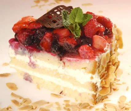 Fruit cake Stock Photos