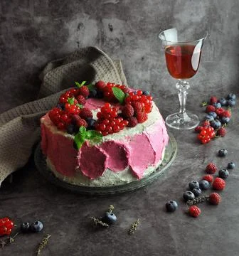Fruit cake. Stock Photos