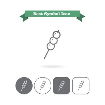 Fruit canape icons Stock Illustration