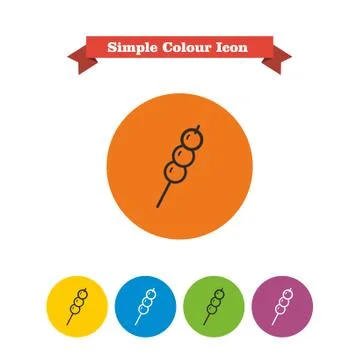 Fruit canape icons 스톡 일러스트