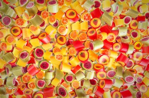 Fruit candies for background Stock Photos
