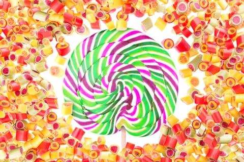 Fruit candies pattern for background Stock Photos