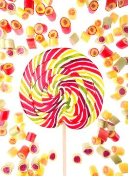 Fruit candies pattern for background Stock Photos