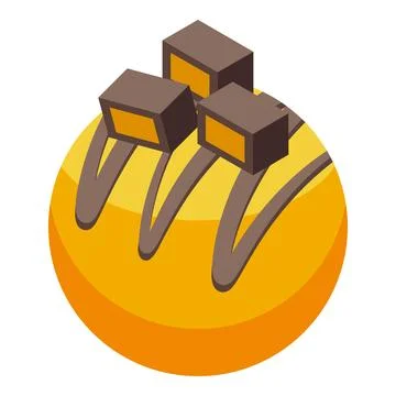 Fruit candy ball icon isometric vector. Gourmet cacao Stock Illustration