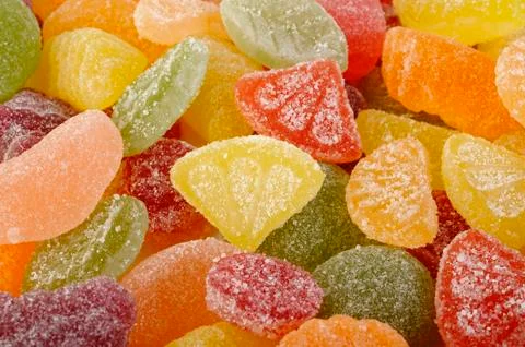 Fruit candy gummy Stock Photos