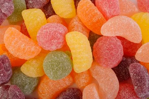 Fruit candy gummy Stock Photos