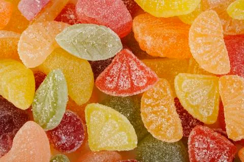 Fruit candy gummy Stock Photos