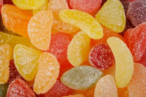 Fruit candy gummy Stock Photos