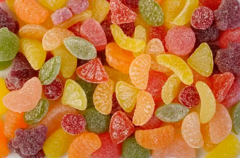 Fruit candy gummy Stock Photos