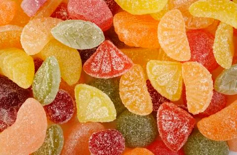 Fruit candy gummy Stock Photos