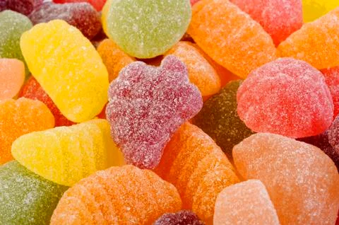 Fruit candy gummy Stock Photos