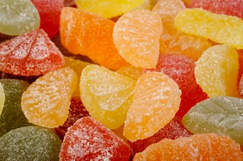 Fruit candy gummy Stock Photos