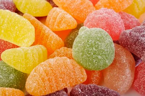 Fruit candy gummy Stock Photos