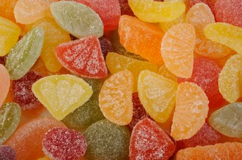 Fruit candy gummy Stock Photos