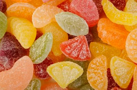 Fruit candy gummy Stock Photos