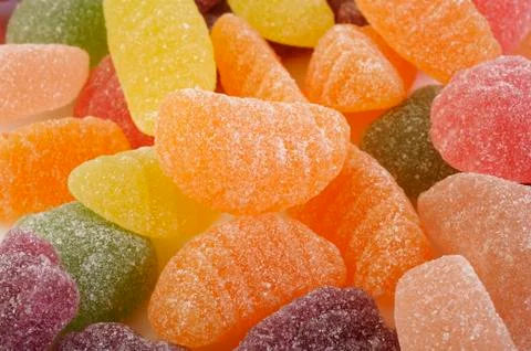 Fruit candy gummy Stock Photos