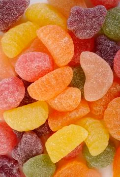 Fruit candy gummy Stock Photos