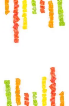 Fruit candy multi-colored all sorts background Stock Photos