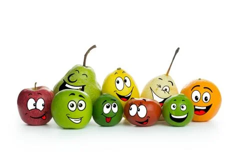 Fruit cartoon characters Stock Illustration