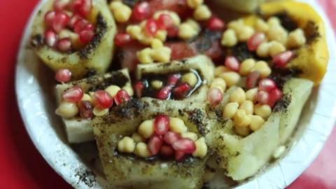 Fruit Chaat Stock Footage 131702406