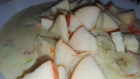 Fruit Chaat Preparation Process Stock Footage 315660078