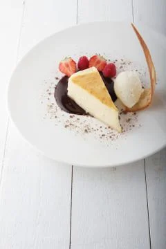 Fruit cheese cake Stock Photos