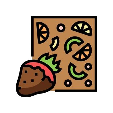 Fruit chocolate color icon vector illustration Illustrazione stock