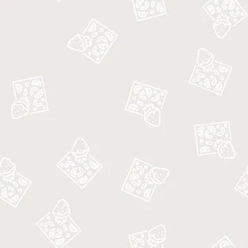 Fruit chocolate line seamless pattern Stock Illustration