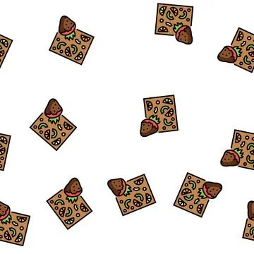 Fruit chocolate vector seamless pattern Stock Illustration