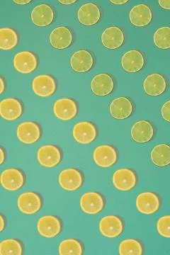 Fruit citrus seamless pattern. Stock Photos