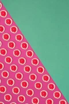 Fruit citrus seamless pattern. Stock Photos