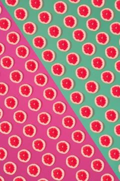 Fruit citrus seamless pattern. Stock Photos