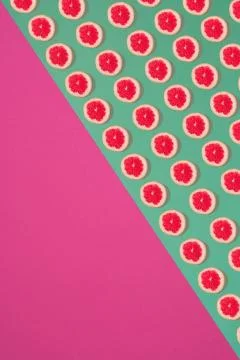 Fruit citrus seamless pattern. Stock Photos