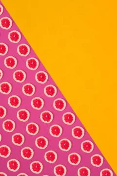 Fruit citrus seamless pattern. Stock Photos