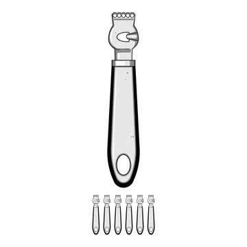 Fruit citrus zester cartoon vector graphic Stock Illustration