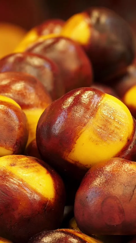 Fruit. close-up. cherries, lemons, plums, pears and other fruits are displayed Stock Footage 320610169
