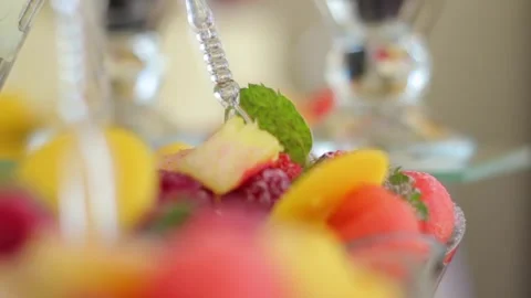Fruit Cocktail Stock Footage 138491317