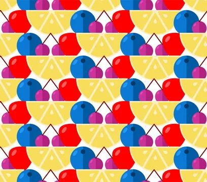 Fruit for cocktail mix pattern seamless. Vector background イラスト素材