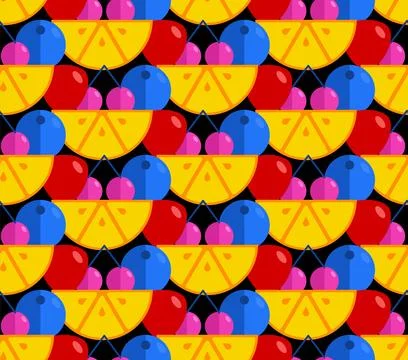 Fruit for cocktail mix pattern seamless. Vector background Illustrazione stock