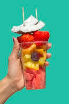 Fruit cocktail Stock Photos