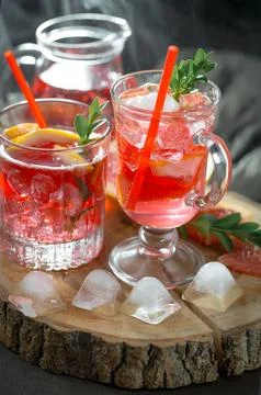Fruit cocktail Stock Photos