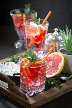 Fruit cocktail Stock Photos