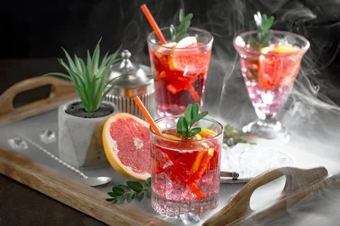 Fruit cocktail Stock Photos