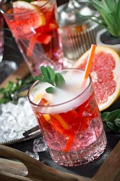 Fruit cocktail Stock Photos