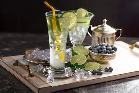 Fruit cocktail Stock Photos