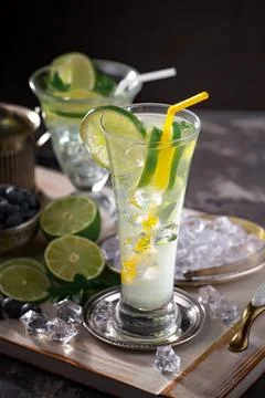 Fruit cocktail Stock Photos