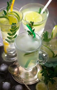 Fruit cocktail Stock Photos