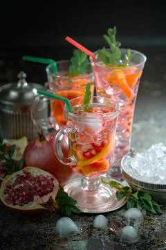 Fruit cocktail Stock Photos