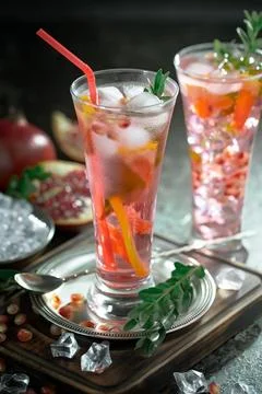 Fruit cocktail Stock Photos