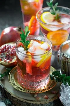 Fruit cocktail Stock Photos